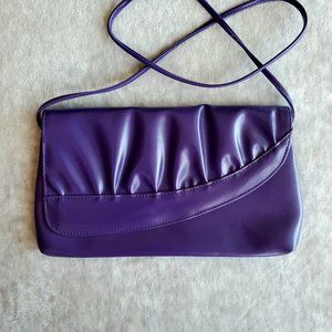 Vintage 1980s Purple Shoulder/Clutch Envelope Bag